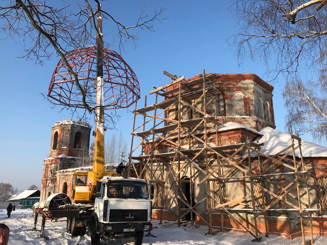 Восстановление храма в селе Досчатое активно продолжается / Агро-Матик #1
