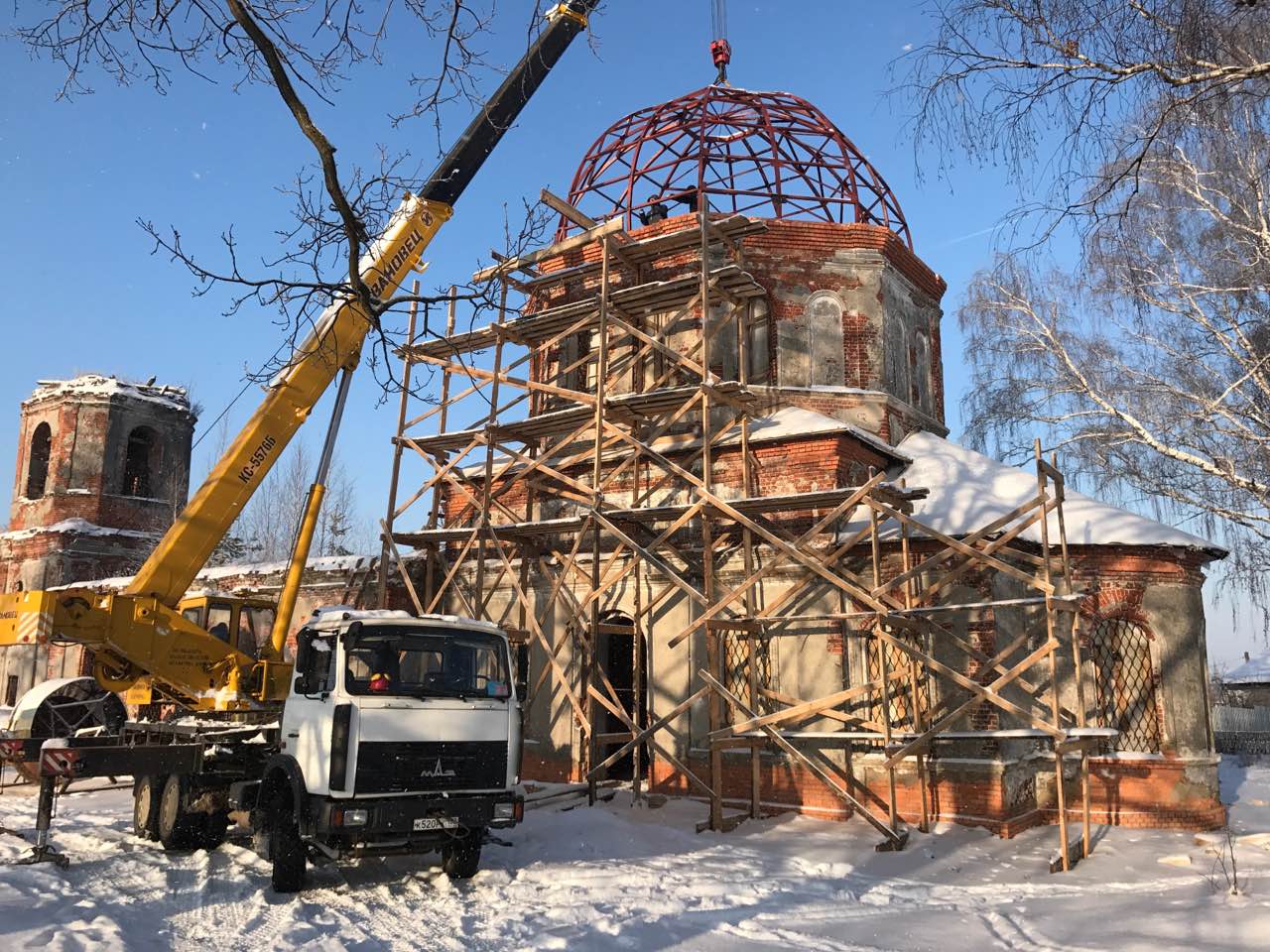 Восстановление храма в селе Досчатое активно продолжается / Агро-Матик #2
