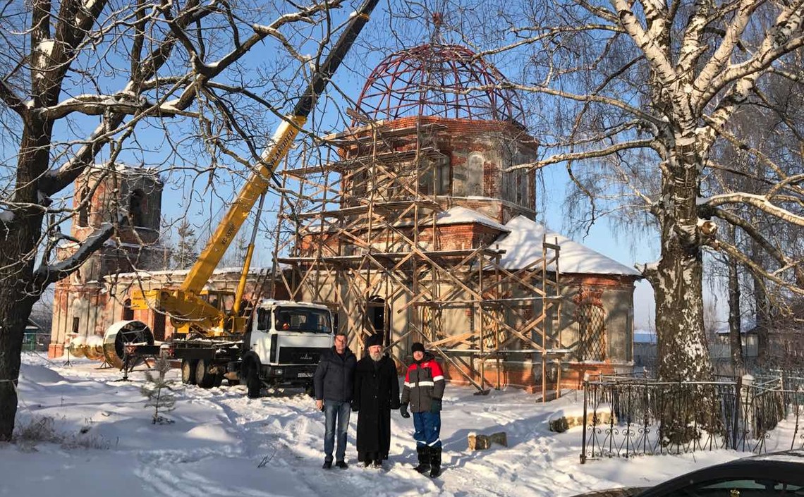 Восстановление храма в селе Досчатое активно продолжается / Агро-Матик