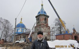 На колокольню храма в Решном поставили купол и крест / Агро-Матик