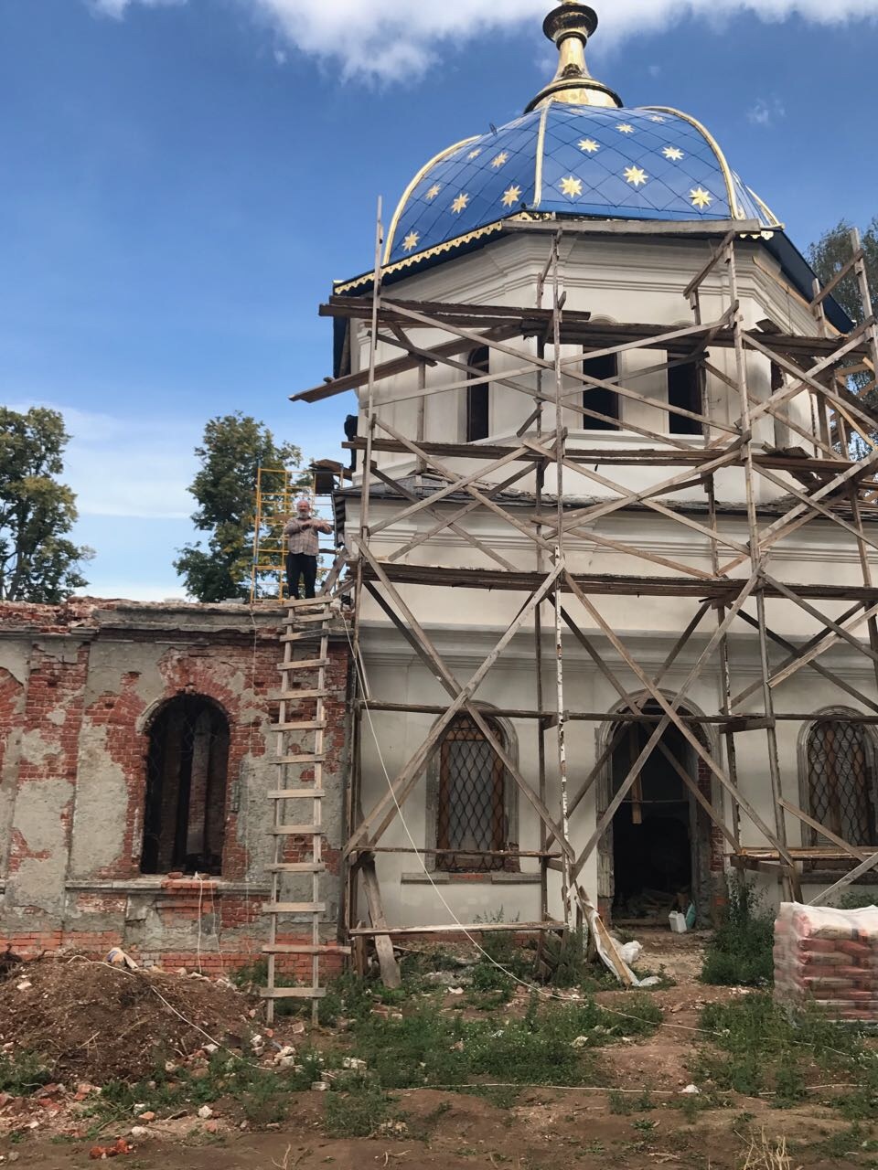 При поддержке ООО «Агро-Матик» продолжается восстановление храма в поселке Досчатое / Агро-Матик #1
